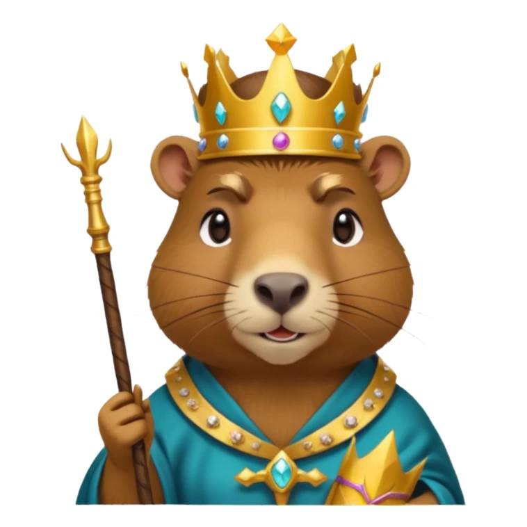 A l Queen Capybara with a wand sticker