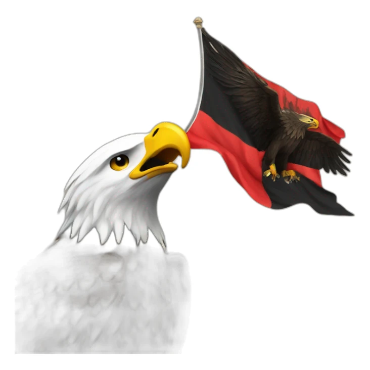 eagle with albanian flag sticker