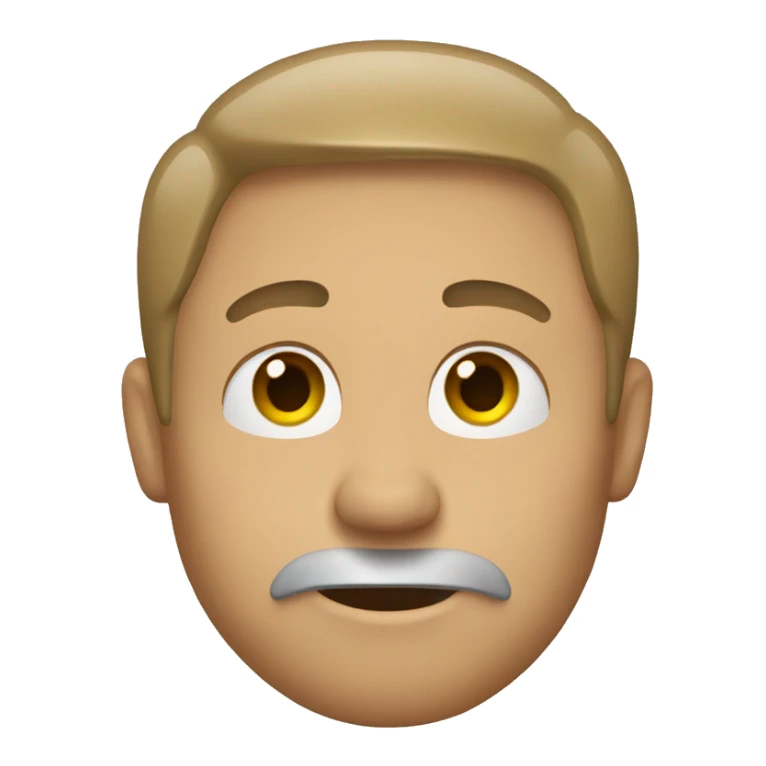 man pointing right at his ear sticker