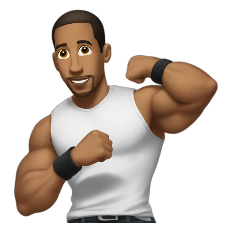 ludacris with huge arm  sticker