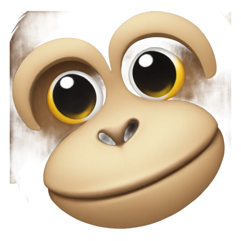 Monkey hugging sticker