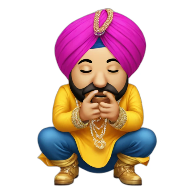 Daler mehndi puking sticker