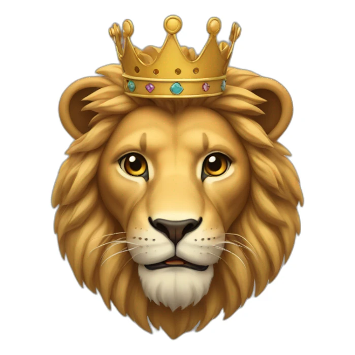 Lion avec une couronne sticker