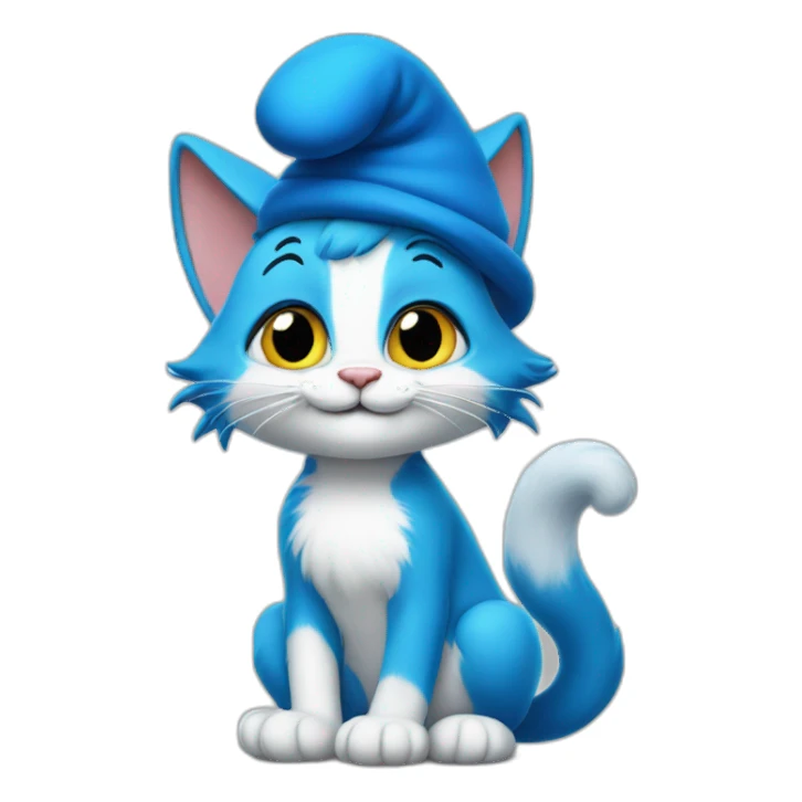 Smurfs cat sticker