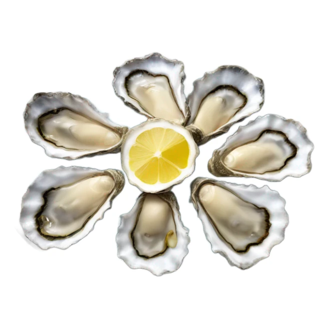 Oysters on a platter sticker