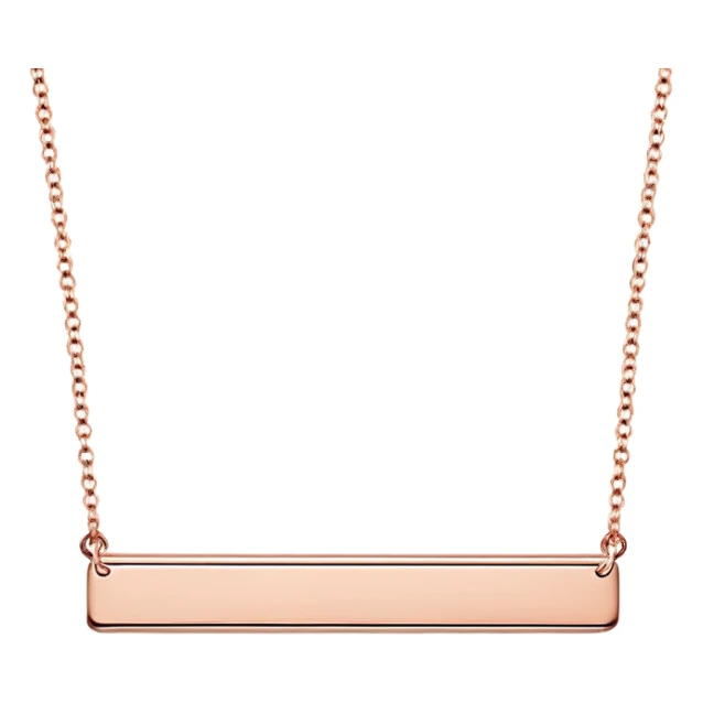 Rose gold horizontal bar necklace  sticker
