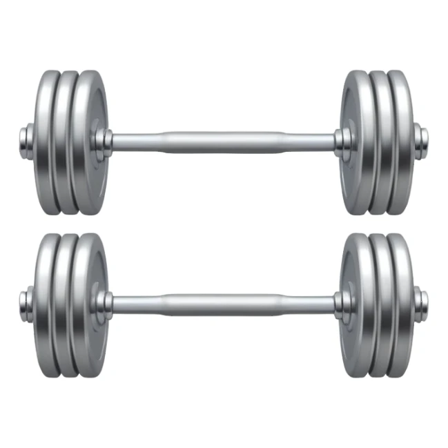 Silver barbell sticker
