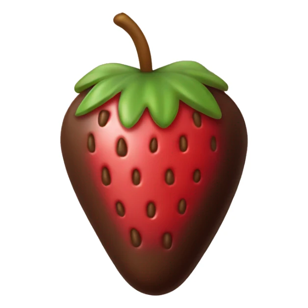 Chocolate covered strawberry sticker