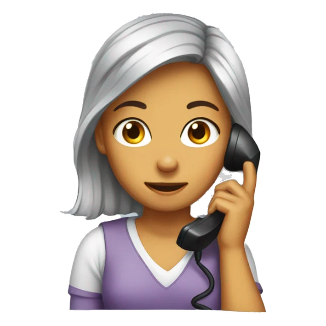 Put a girl on the phone sticker