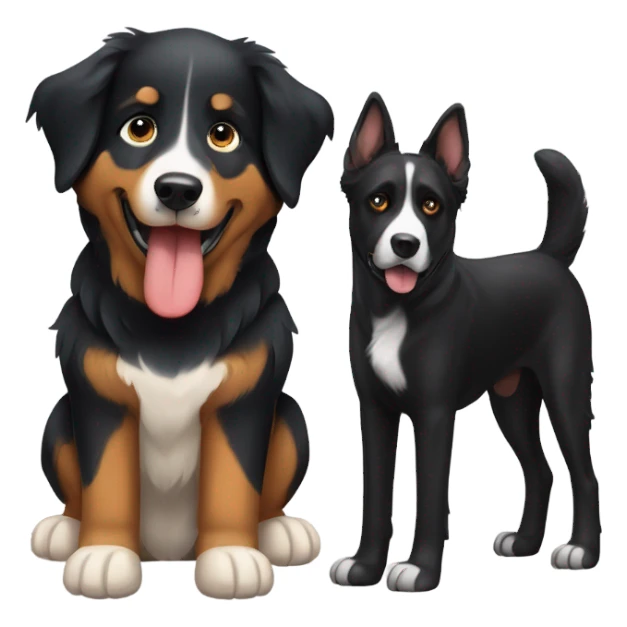 Mostly black German shepard and Bernese mountain dog  sticker