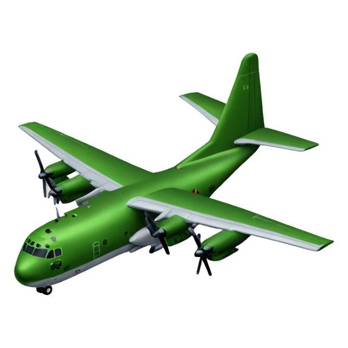 Green c-130 plane sticker