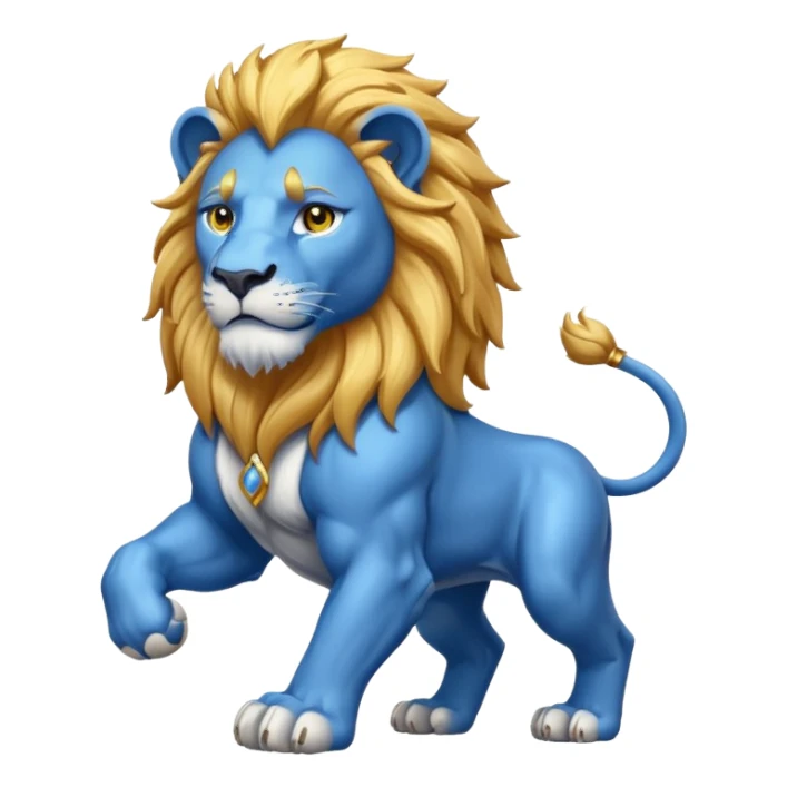 blue lion sticker