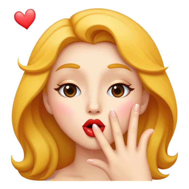 Blowing kiss sticker
