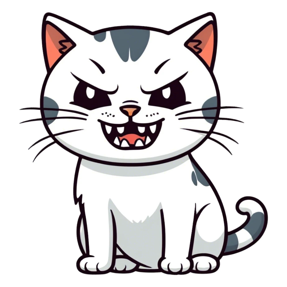 Angry cat sticker