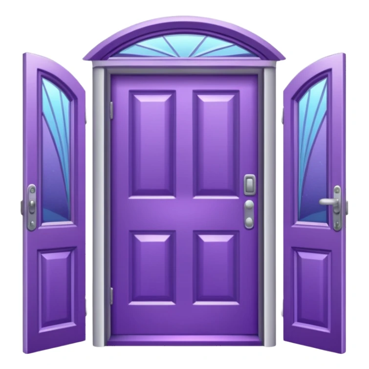 Glitter Purple and Cian door sticker