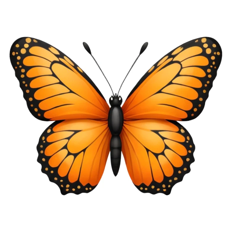🦋 orange sticker