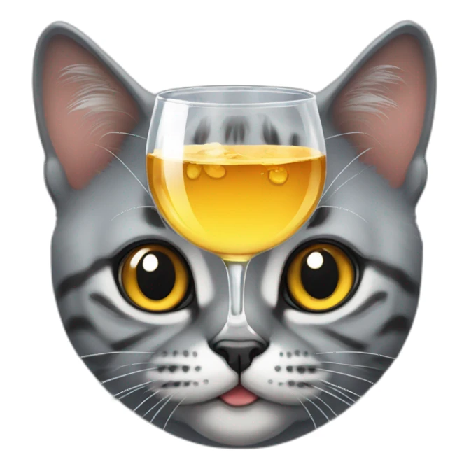 British cat with a glass sticker