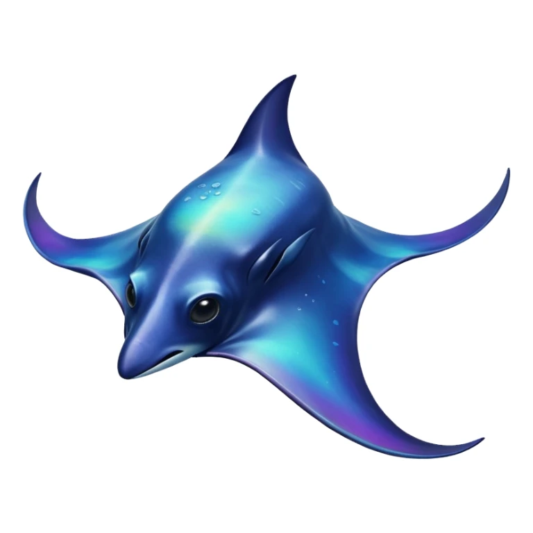 iridescent manta ray sticker