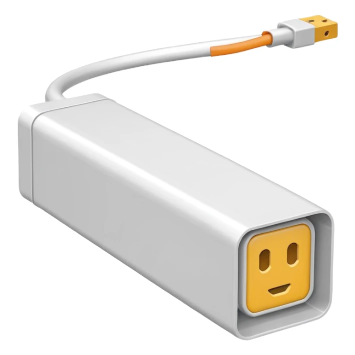 Cable duct, very narrow, white, plastic, square, long  sticker