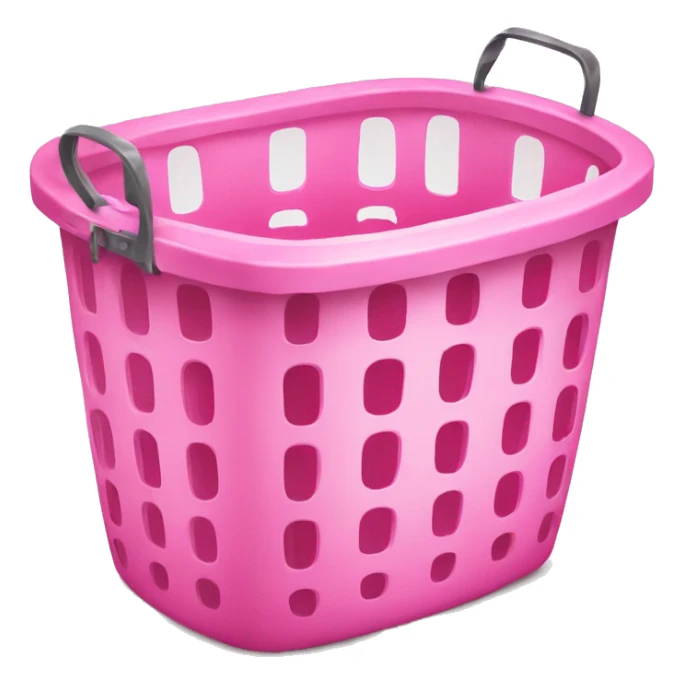 Pink laundry basket sticker