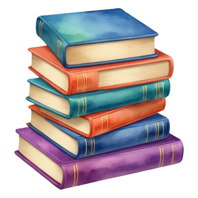 watercolor books  sticker