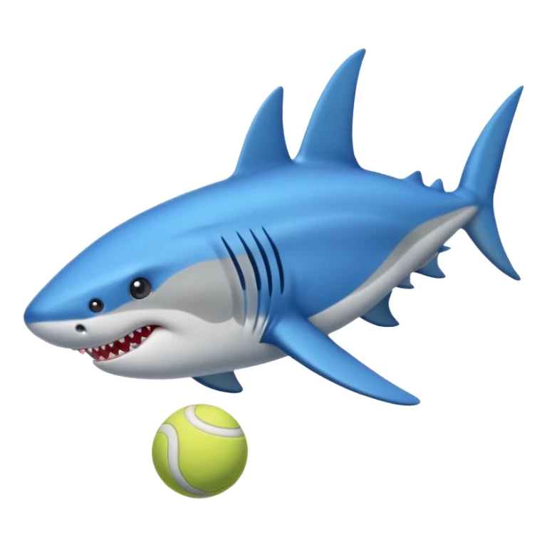 Tiburón con tenis azules  sticker