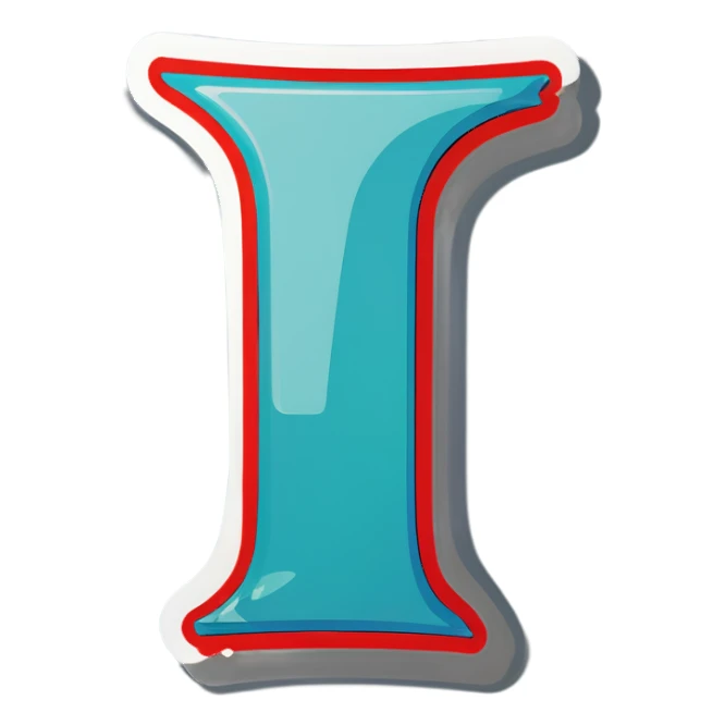 Letter T sticker