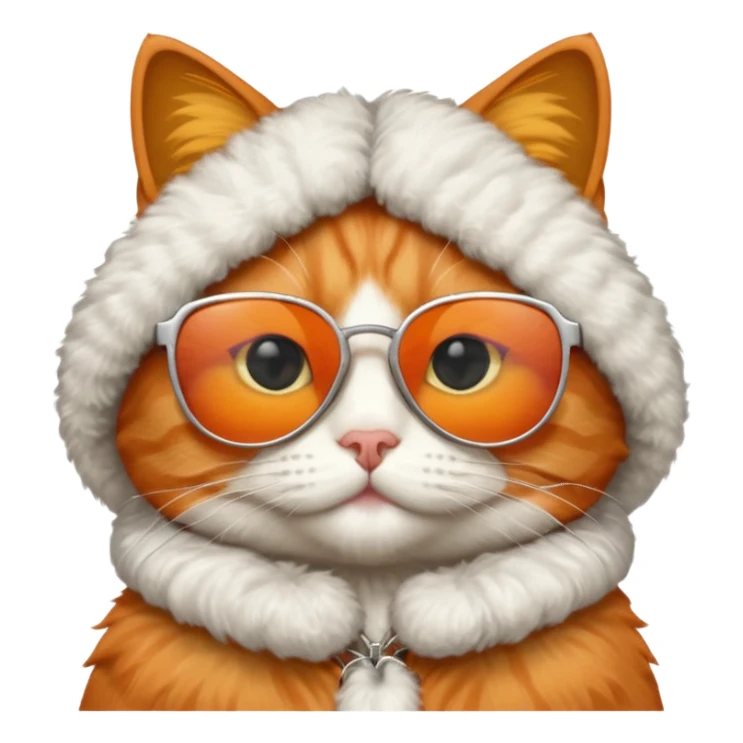 Orange Cat with sunglasses sticker