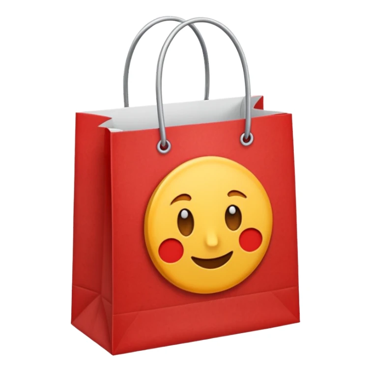shopping bag red sticker