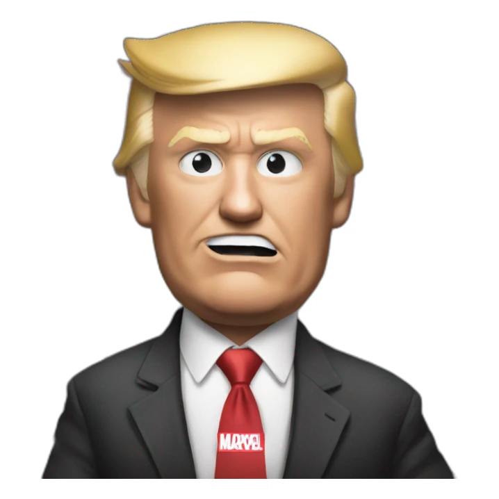 Trump as marvel sticker