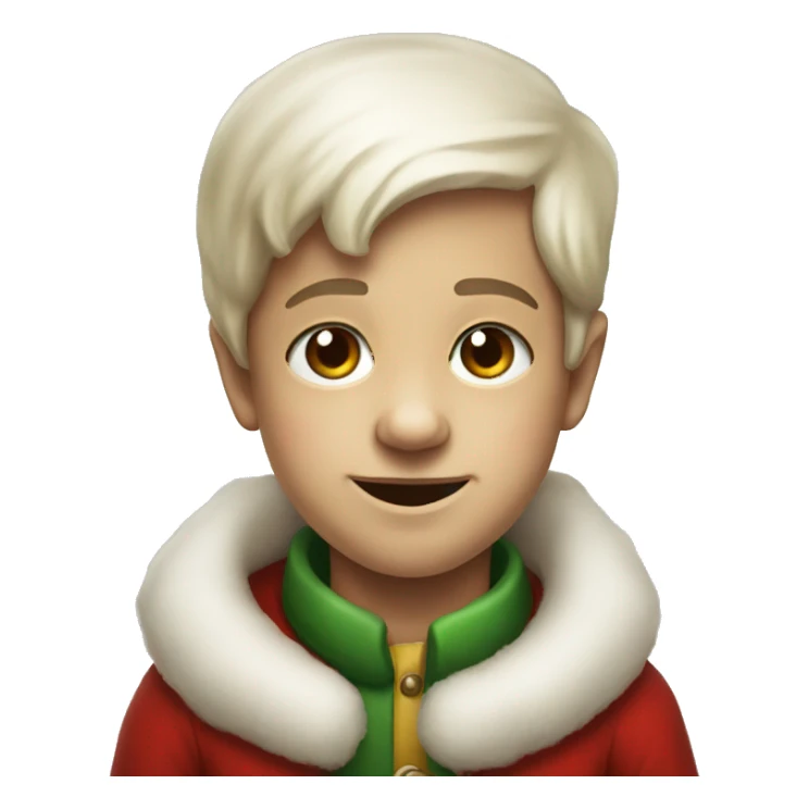 santa claus inspired boy portrait sticker