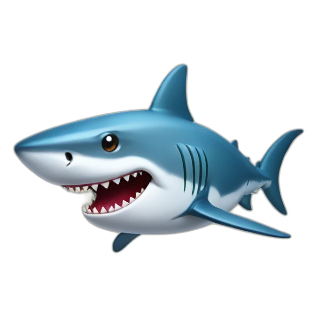 Shark with a top hat sticker