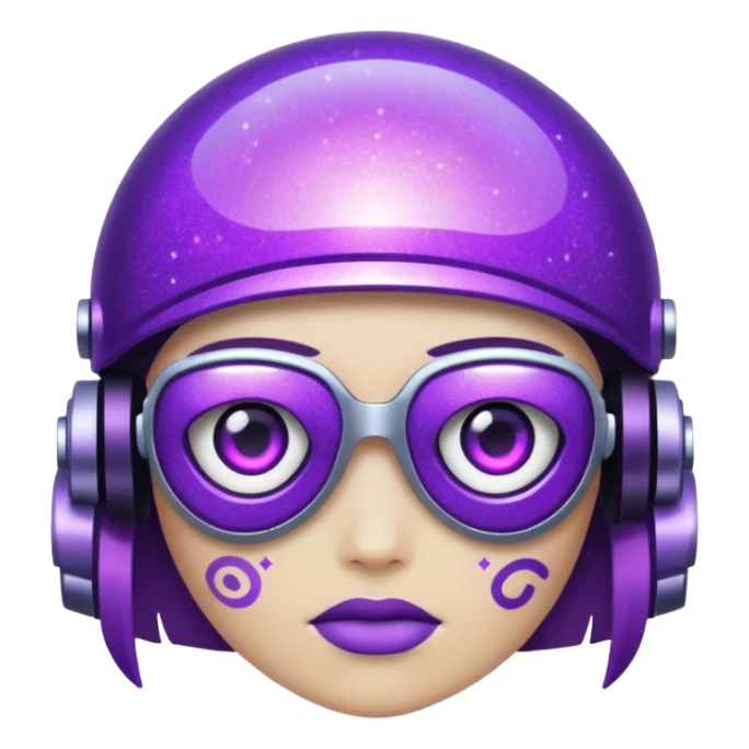 glitter music purple cyberpunk sticker