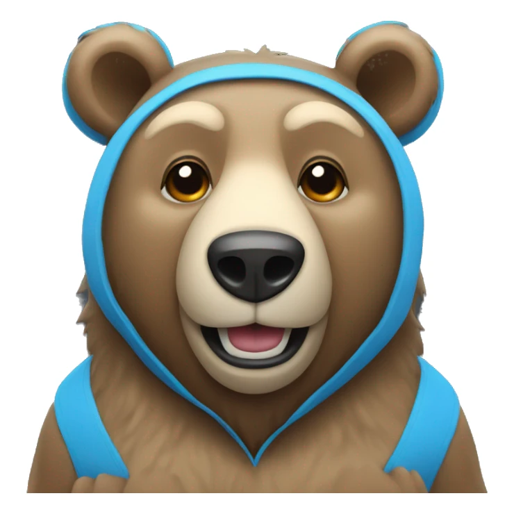 Bear with a blue haert sticker