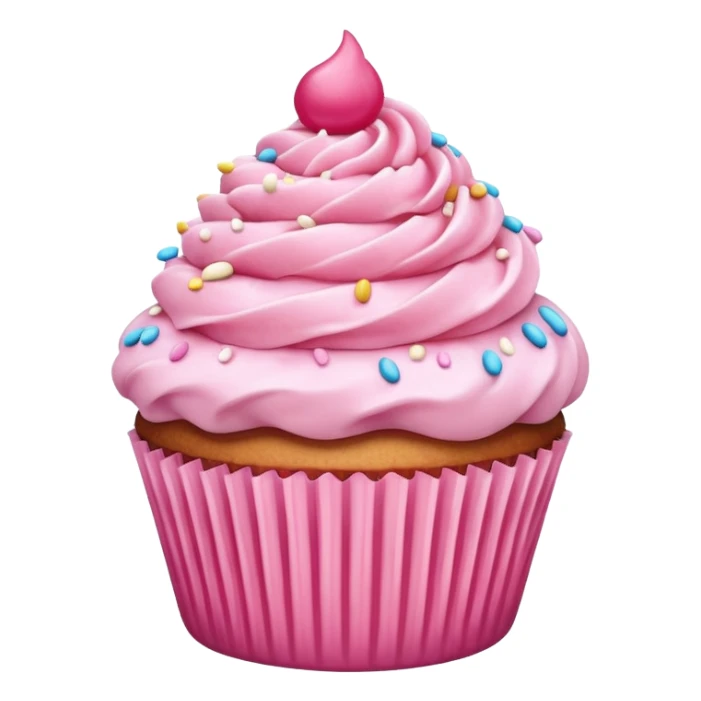 Cupcake with pink icing sticker