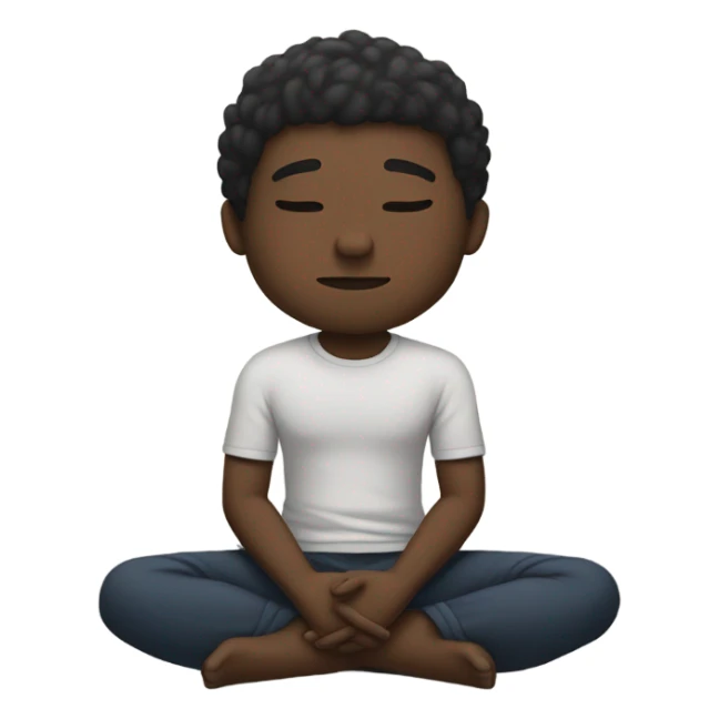 Strong black guy meditating sticker