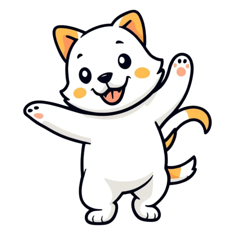 dancing dog sticker