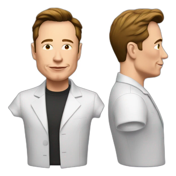 elon musk as barney sticker