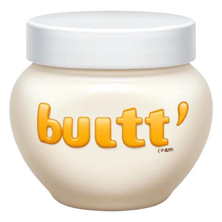 Butt cream with words butt cream on it sticker