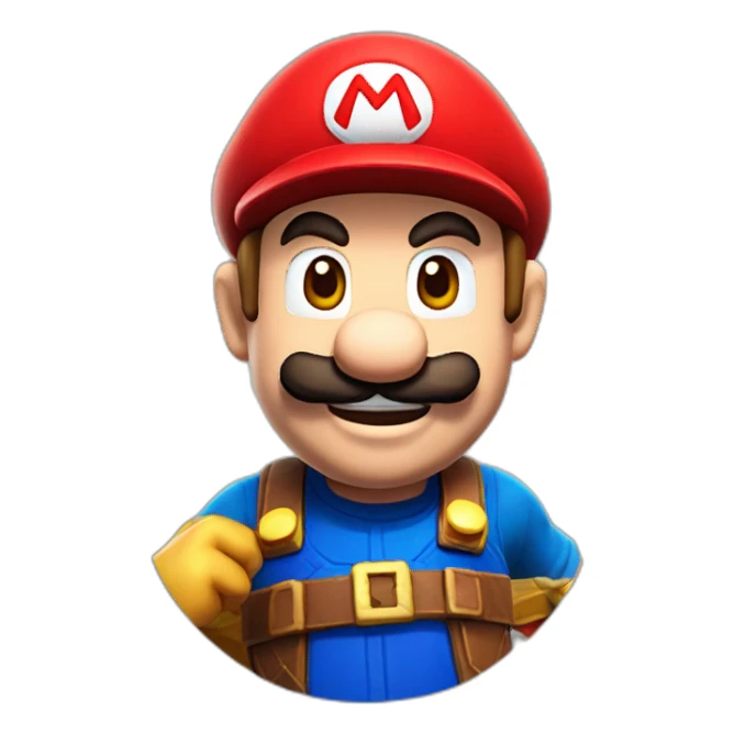 mario joue à fortnite sticker