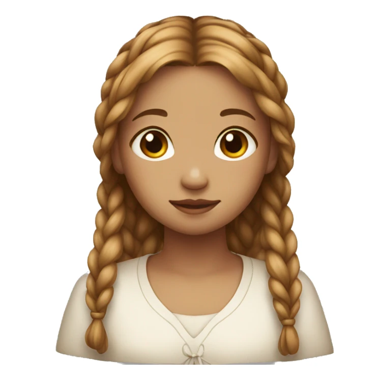 girl with light brown braids  praying  sticker