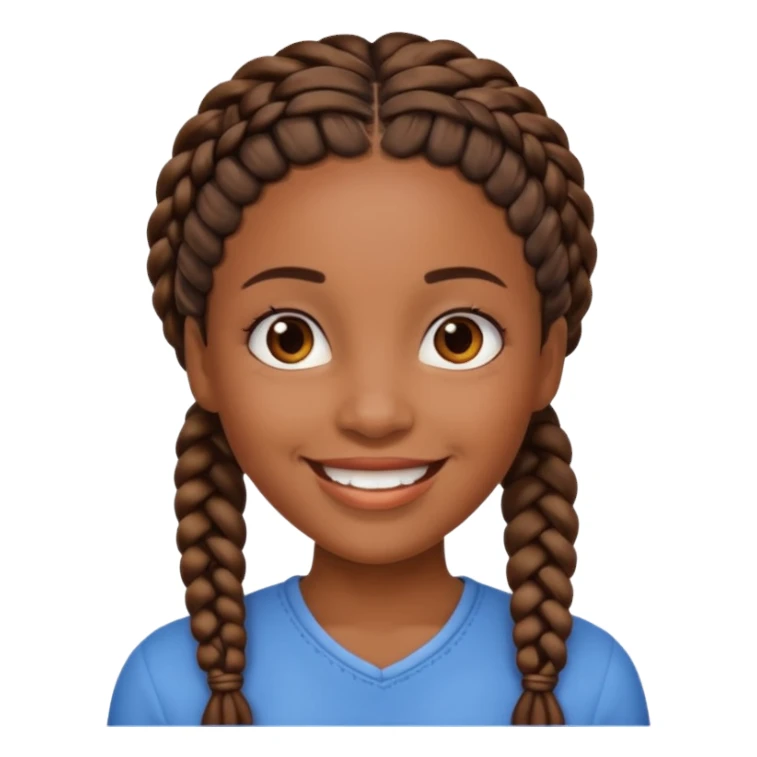 Black female with braids sticker