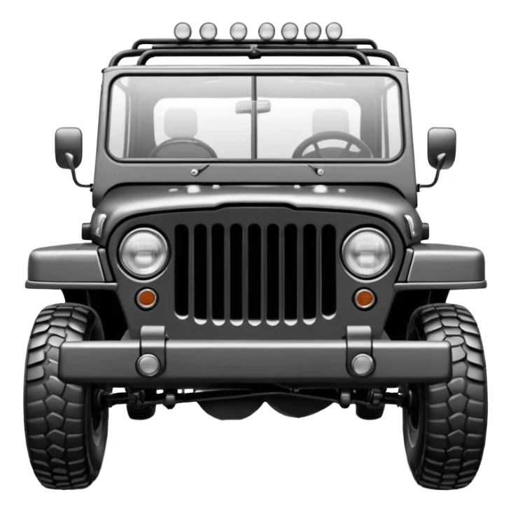 Off-road Willy Jeep front drawing sticker