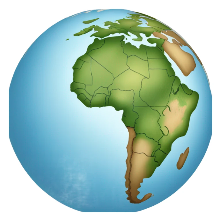 South America globe sticker