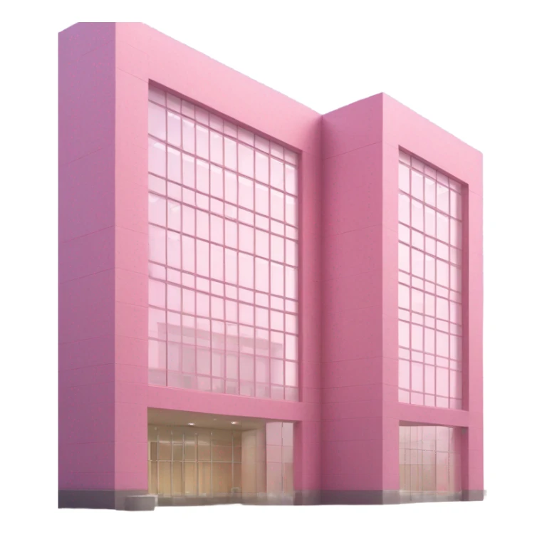 pink central bank building sticker