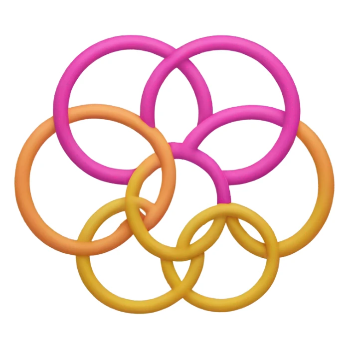 Olympic rings in pink  sticker