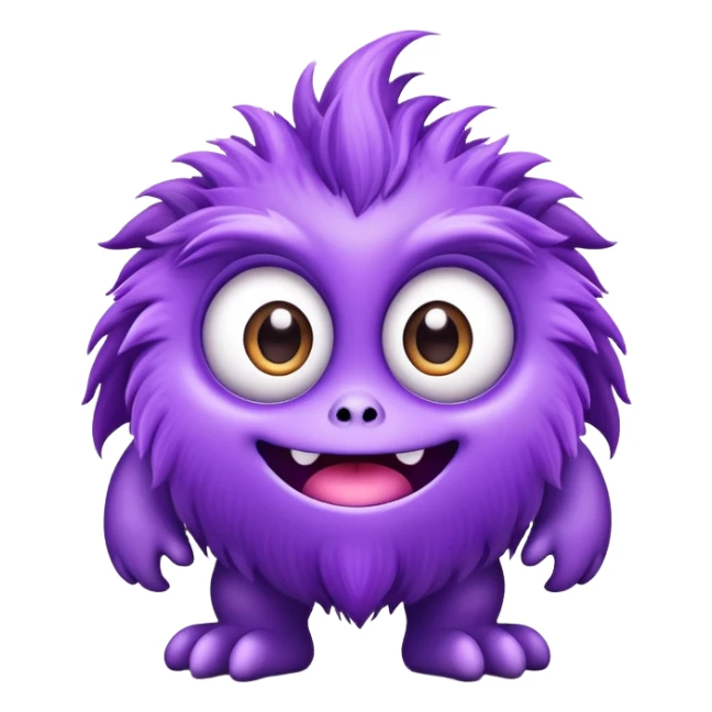 Cute violet monster sticker