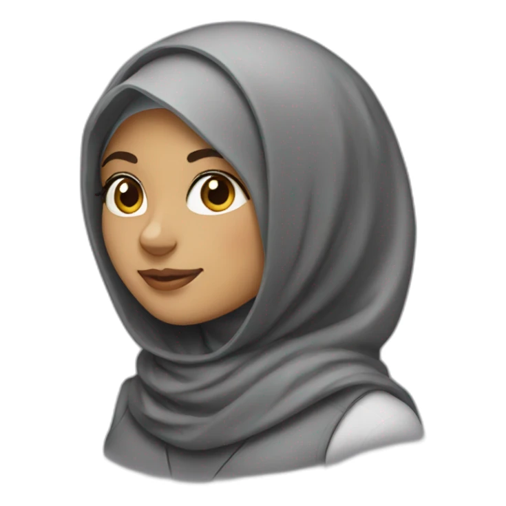Hijabi girl working as computer engineer  sticker
