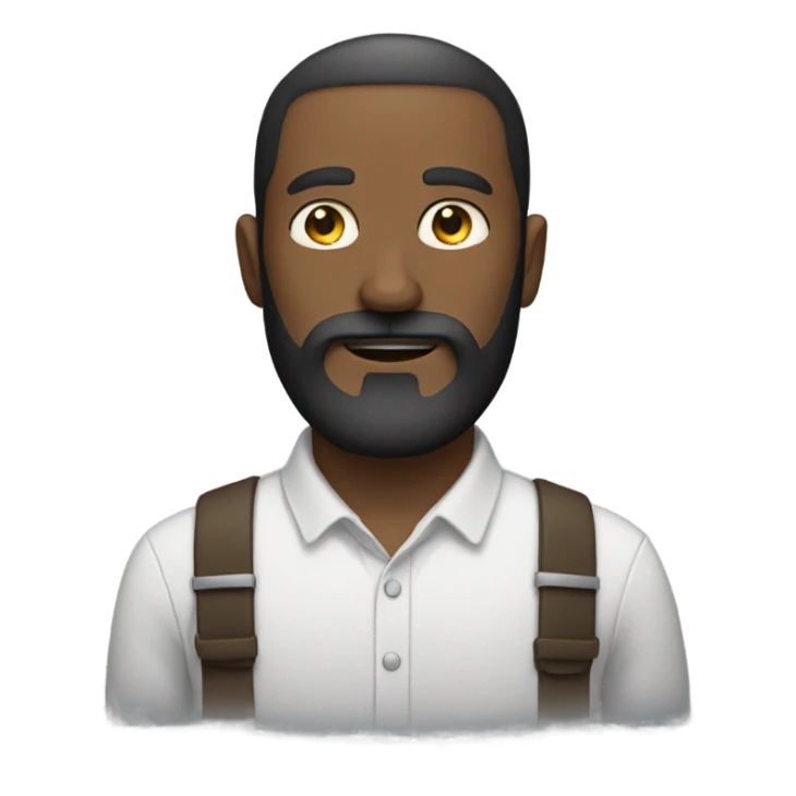 White man with beard and mustache  sticker