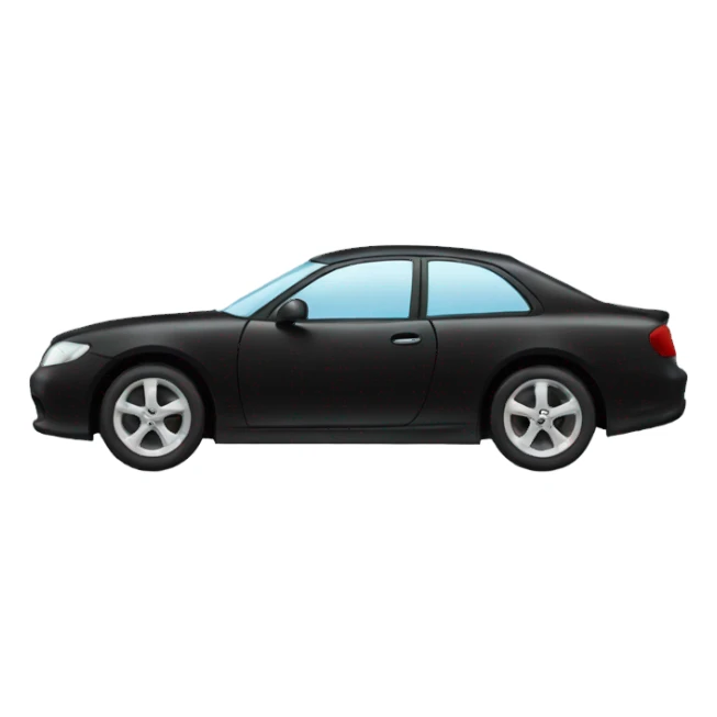 Black car glass sticker